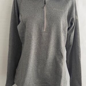 Eddie Bauer Women's Heather Gray Quarter-Zip Sweatshirt